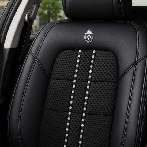 Funda Universal Iron Completa para Auto en Cuero Legítimo +3 REGALOS: Alfombras Automotrices