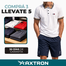 [Llevá 5 y Pagá 3] Camisa Masculina Monaco de Algodón y Poliéster + 3 Shorts Gratis