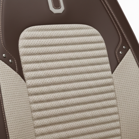 Funda Asiento Universal Vulcan en Cuero Legítimo con AirBag +REGALOS: Alfombra de Cuero y Funda para Volante