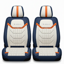 Funda de Asiento Universal Fusion en cuero legítimo con airbag, más regalos: alfombra de cuero y cubierta de volante.