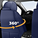 Cubre Auto Universal Axon en Cuero Legítimo con Airbag + REGALOS: Alfombra de Cuero y Funda de Volante