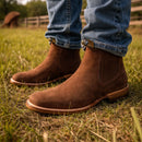 Kit Bota Masculina Pampa de Cuero Legítimo con Plantilla Ortopédica + 4 REGALOS: Vaso, Billetera, Cinturón y Sombrero